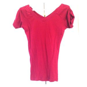 Maroon off shoulder v neck blouse